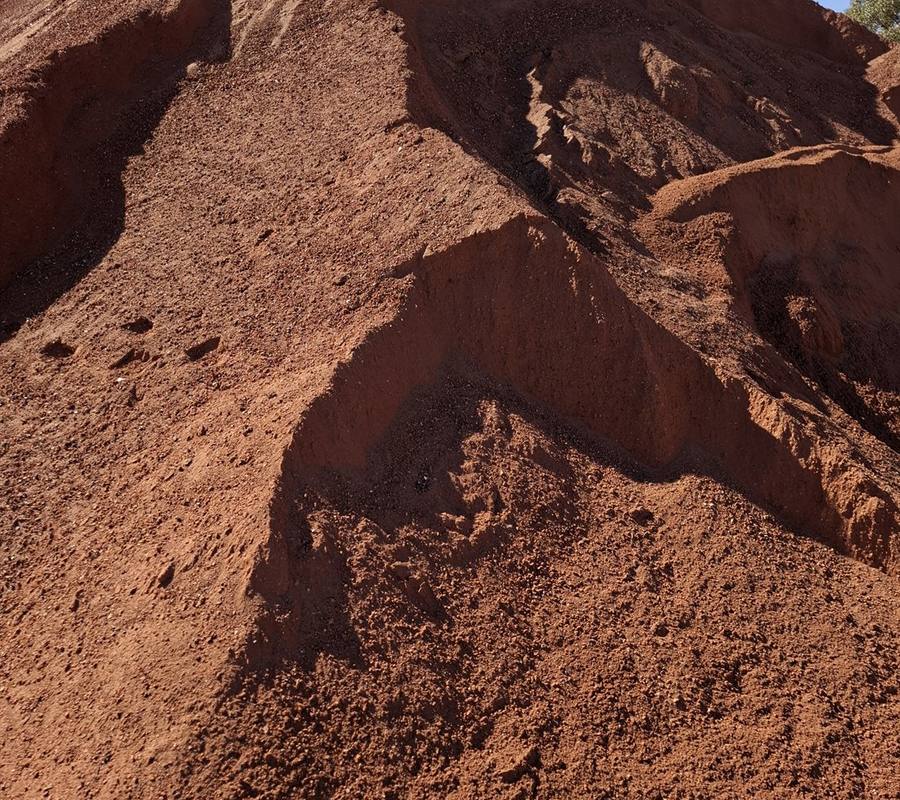 Red Brick Fines in use on a Perth job, supplied and delivered across Perth by Red Sand Supplies